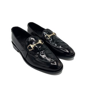MEN-BLACK PATENT LEATHER LOAFERS