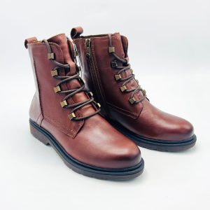 M.T WOMEN HIGH ANKLE BOOT/BURGUNDY